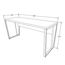 Mesa Escrivaninha Industrial 1,50m Nogal com Preto Pés Metal